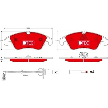 Brzdový systém TRW Brzdové destičky GDB1768DTE