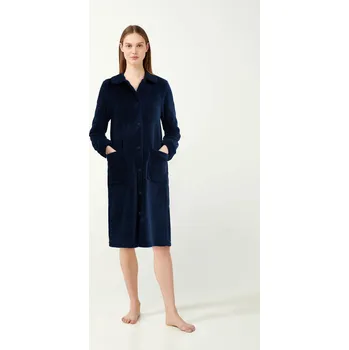 Dámský župan Vamp - Dámský župan na knoflíky 21518 - Vamp blue XL