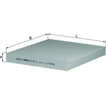 Kabinový filtr Filtr, vzduch v interiéru MAHLE LA 343