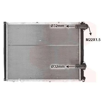 Motor automobilu Chladič, chlazení motoru VAN WEZEL 43002140