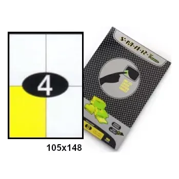 Samolepící etiketa Samolepicí etikety, štítky 105x148, papír A4, 100 listů (Samolepící papír do tiskárny A4 - velikost etiket 105x148 - balení 100 archů - SMART)