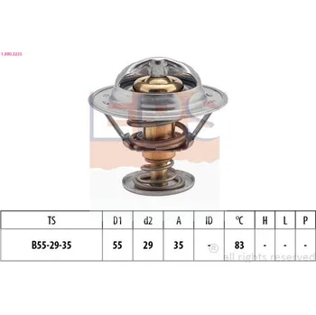 Chladič motoru Termostat, chladivo EPS 1.880.323S