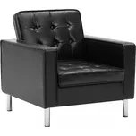 Křeslo umělá kůže / chrom Dekorhome