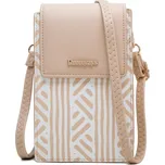 Kabelka na mobil Flap Tote s popruhem béžová