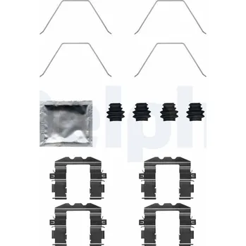 Přislušenství brzdového systému Sada příslušenství, obložení kotoučové brzdy DELPHI LX0705