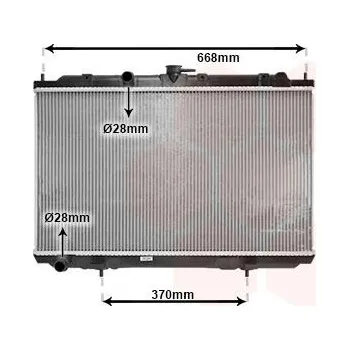 Motor automobilu Chladič, chlazení motoru VAN WEZEL 13002217