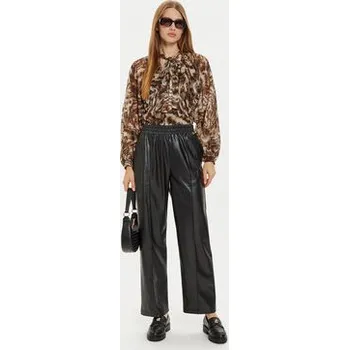 Dámské kalhoty Liu Jo Kožené kalhoty WF4153 E0392 Černá Regular Fit 42