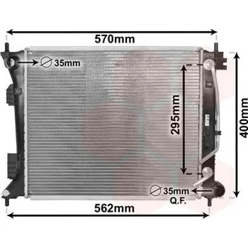 Motor automobilu Chladič, chlazení motoru VAN WEZEL 82002433