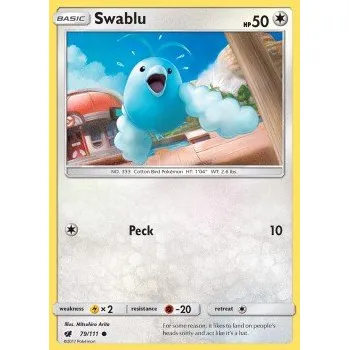 Volný čas Pokémon CIN 079/111 Swablu - Crimson Invasion Stav: Excellent, Verze: NORMAL