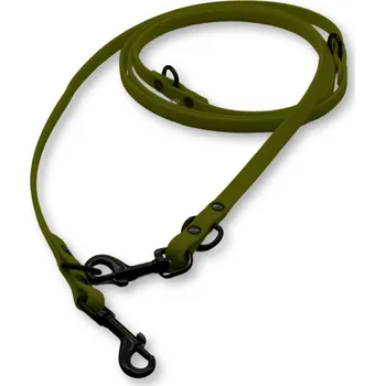 Vodítko pro psa Přepínací flexibilní HEXA MINI voděodolné vodítko PafDog® 10mm, 5 délek, olivově zelené DÉLKA VODÍTKA: 2 metry