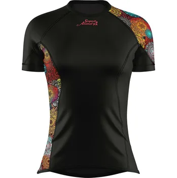 Dámské funkční triko krátký rukáv MANDALA černá Bamboo Ultra