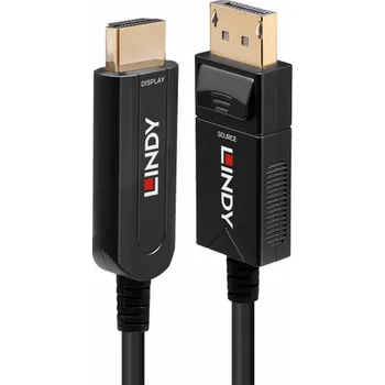 Redukce Lindy AV adaptér Lindy 38494 Kabelový adaptér 50m DisplayPort HDMI Typ A (standardní) Černá