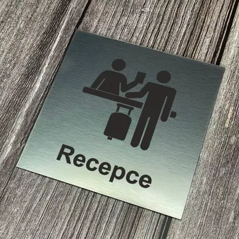 Informační tabulka Home Deco Piktogram - Recepce 10 x 10cm