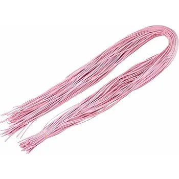 Řetízek Kožený řemínek barva růžová perlová 1 m 1 m x 2,8 mm