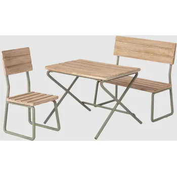 Zahradní sestava Zahradní set stolu se židlí a lavicí dřevěný Maileg
