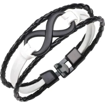 Náramek IZMAEL Pánský Náramek DE 34444 Černá/Bílá KP34444