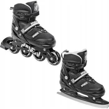 Kolečkové brusle Raven Drill black dětské brusle 2v1 EU 38-41, dámský (se zoubky) + DÁREK