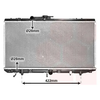 Motor automobilu Chladič, chlazení motoru VAN WEZEL 53002151