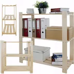 Dřevěný skladový regál Wamar 90 x 80 x 38 cm, nosnost 40 kg na polici