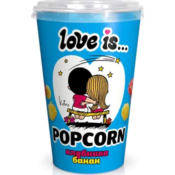 Popcorn Popcorn s příchutí banan a jahoda 120g Love is...