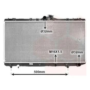 Motor automobilu Chladič, chlazení motoru VAN WEZEL 53002181