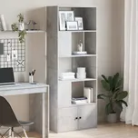 vidaXL Knihovna 70 x 36 x 189 cm kompozitní dřevo [3295321] Barva: Betonová šedá