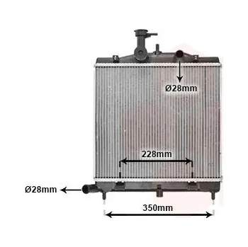 Motor automobilu Chladič, chlazení motoru VAN WEZEL 83002171