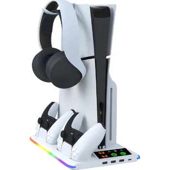 Herní konzole Nabíjecí stanice RGB s chladičem PS5