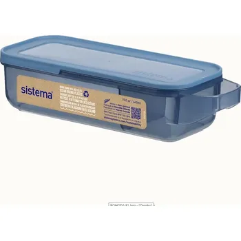 Svačinový box Sistema Slide 'n' Snack 445ml modrá