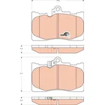 Sada brzdových destiček, kotoučová brzda TRW GDB3398
