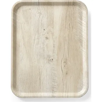 Tác servírovacís melaminovým laminátem se vzorem dřeva, AmerBox, Světlé dřevo, 330x430mm