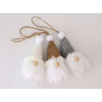 Vánoce Textilní dekorace - Vánoční skřítek 10,5 cm - ŠEDÝ