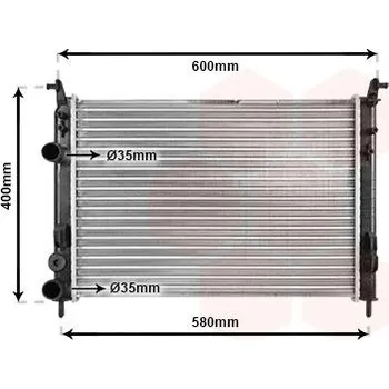 Chladič motoru Chladič, chlazení motoru VAN WEZEL 17002336