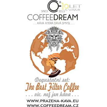 Káva COFFEEDREAM | DEGUSTAČNÍ MENU KÁVY NA FILTR - třívrstvý sáček se zipem / Středně jemné mletí - espresso, mocca Menu DMFO6