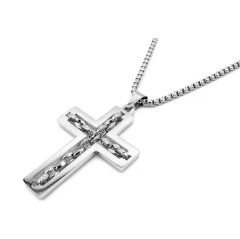 Řetízek Steel Jewelry Řetízek Přívěskem KŘÍŽ Chirurgická ocel NH231224 dárkové balení zdarma