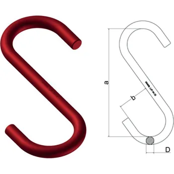 Stavební technika Cartec S-hák - prodloužený, otevřený Model: S28L - 1500kg