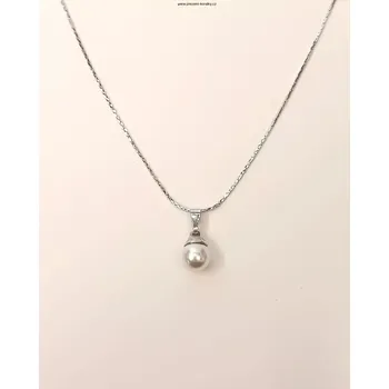 Náhrdelník Náhrdelník bižuterie s perlou (Nárdelník s přívěskem perla)