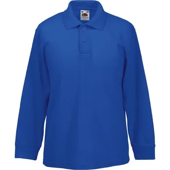 Chlapecké tričko Fruit of the Loom Dětská polokošile Fruit of the Loom s dlouhými rukávy Královská modrá 164 (14-15)