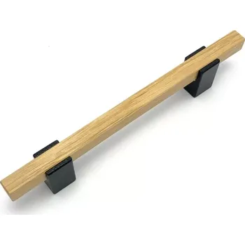 Nábytková úchytka Nela dub lak/černá 320 mm