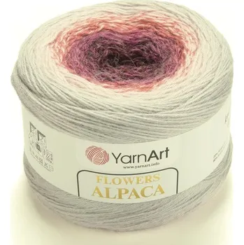 Galanterie YarnArt Flowers Alpaca Flowers Alpaca: 408 smetanová, růžová, fuchsiová