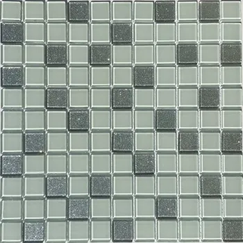 Obklad MOSAIC Skleněná mozaika MSN061P bílo-šedá třpytivá