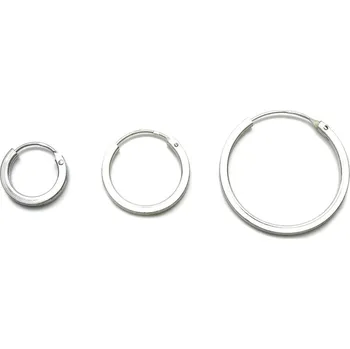 Náušnice Stříbrné náušnice hranaté Lajos 8-40 mm - 10 mm