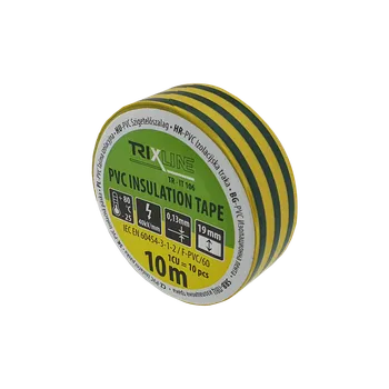 Izolační páska PVC izolační páska TR-IT 106 10m, 0,13mm zeleno-žlutá TRIXLINE