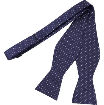 Motýlek Bubibubi Tmavomodrý vázací motýlek s puntíky