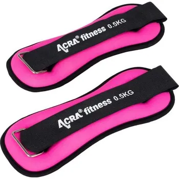 Acra Závaží na zápěstí/kotníky 0,5kg růžová