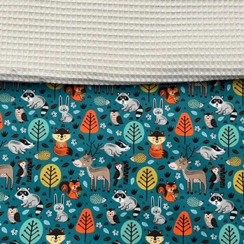 Kočárek i:zy Li:zzy Nepadací deka do kočárku Urban Glide/Glide - letní Barva: zvířátka na petrolejové/stříbrná Tenká deka pro letní projížďky