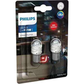Autožárovka Philips LED P21W R 12V 1,73W BA15S Ultinon Pro 3100 2ks 11498RU31B2