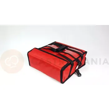 Termobox Taška na pizzu 2x 35 cm z nylonu, uzavírání na magnet, červený s černým lemováním | FURMIS, T2S
