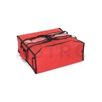 Termobox Taška na pizzu 4 x 60 cm z codury, zapínání na suchý zip, červený s černým lemováním | FURMIS, T4XXL