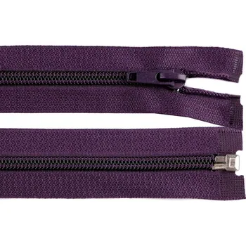 Zip Spirálový zip šíře 5 mm délka 80 cm (bundový) POL - 196 fialová temná